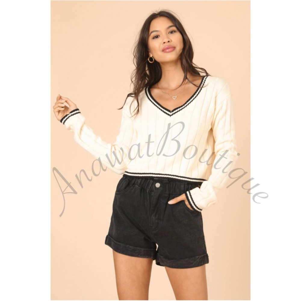Lyrica Varsity Knit Sweater - Picture 6 of 8